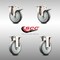 Service Caster 5 Inch 316SS Thermoplastic Rubber Swivel Plate Caster Lock Brake 2 Rigid, 2PK SCC-SS316TTL20S514-TPRB-2-R-2 - alternate 5